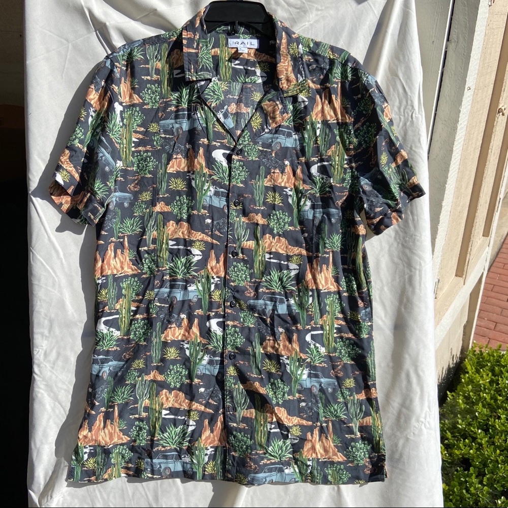 The Rail Button Down Retro Pattern Shirt - image 1